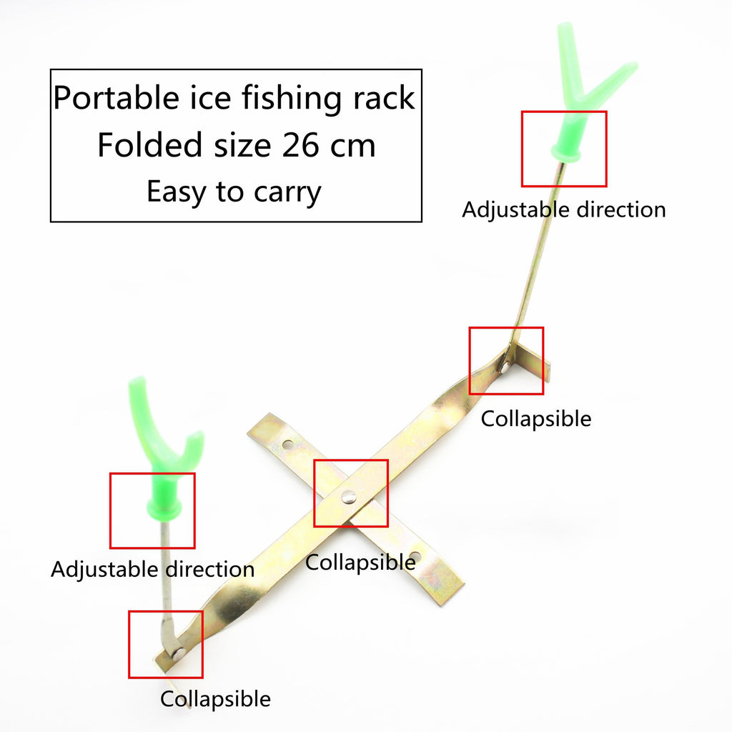 60cm Double Tip Ice Fishing Winter Fishing Set FBA Overseas Warehouse Fishing Gear European and American Hot-Selling Ice Fishing Rod