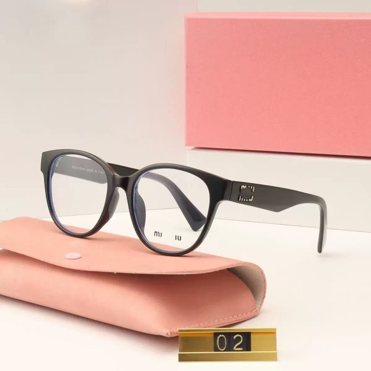 New European and American Style MM Large Frame Plain Glasses Fashion Retro Sunglasses Women Wholesale UV Protection