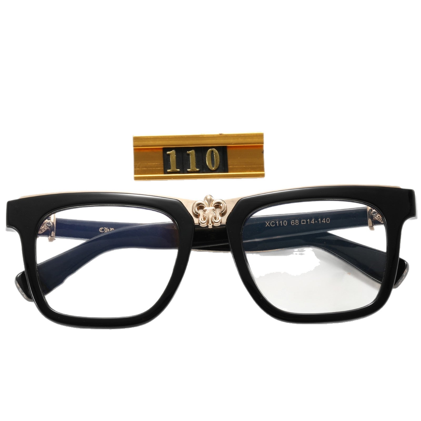 TR Vintage Square Frame Glasses for Men and Women Fashion Trend Anti-Blue Light Plain Glasses Crow Star Internet Celebrity Same Style logo