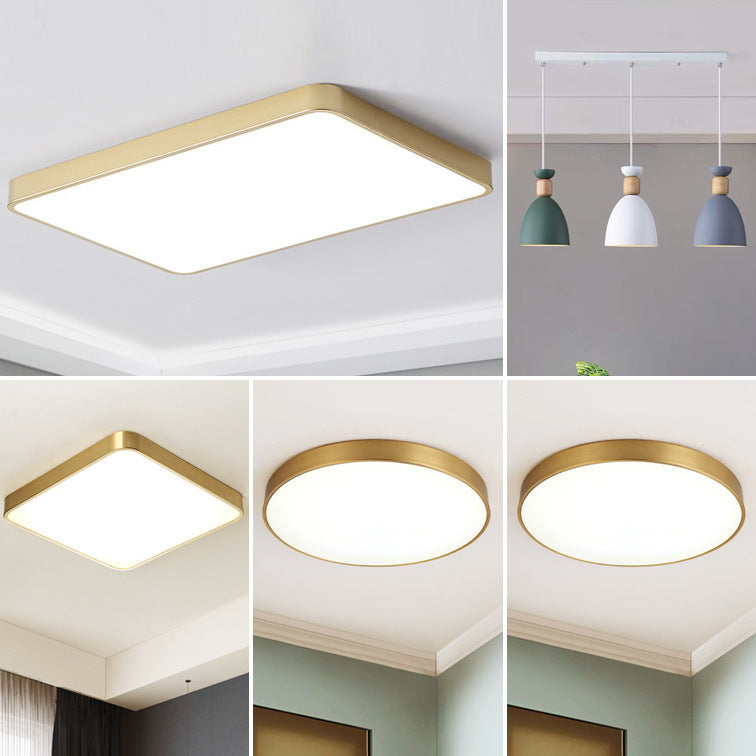 Modern simple personality square living room lamp Nordic Creative Home Use led Bedroom Ceiling Light Zhongshan Lighting Fixtures