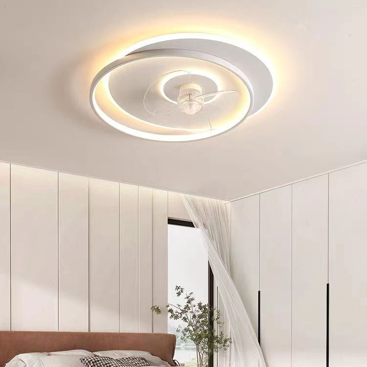Bedroom Fan Light Electric Fan Intelligent Integrated Ceiling Fan Light Master Bedroom Room Modern Simple Full Spectrum Eye Protection