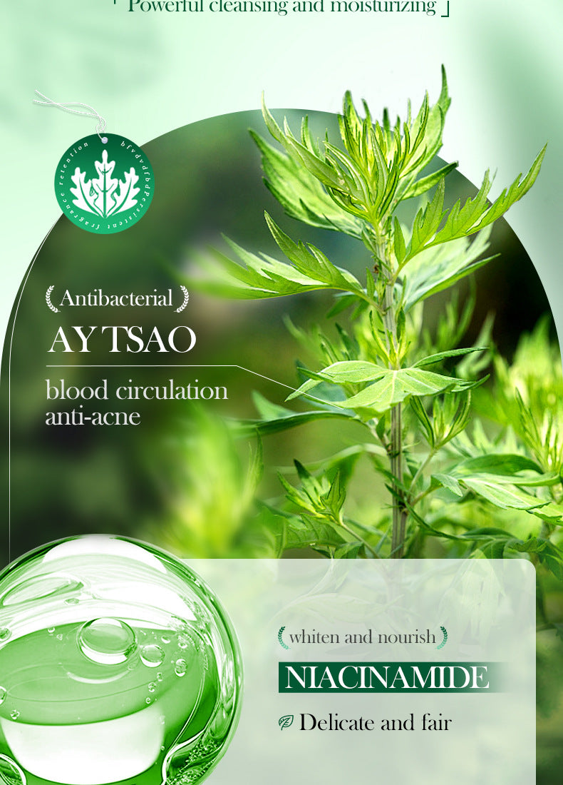 Full English Solid Face Mask40g SADOER Vitamin C Aloe Vera Mugwort Cleansing Mud Mask  Wholesale