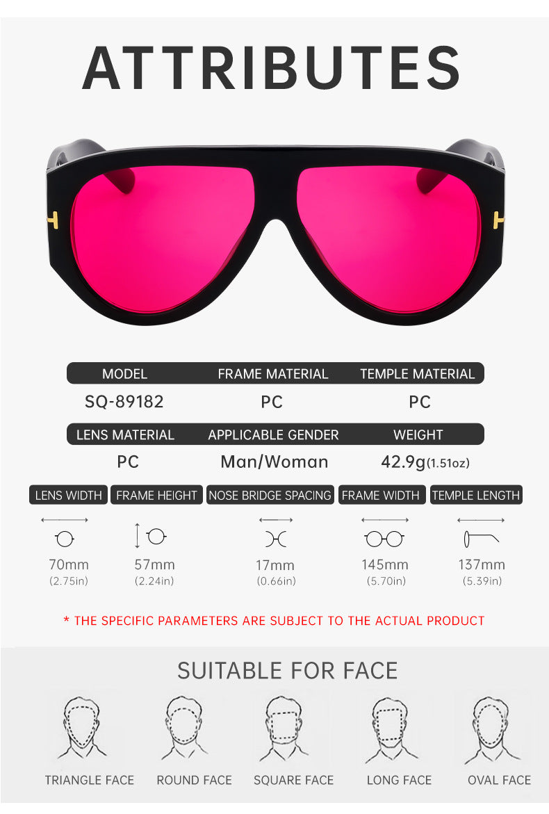 Large Frame Toad Sunglasses for Women Trendy European and American New Fashion Full Frame Sunglasses UV Protection Sun Glasses sunglasses