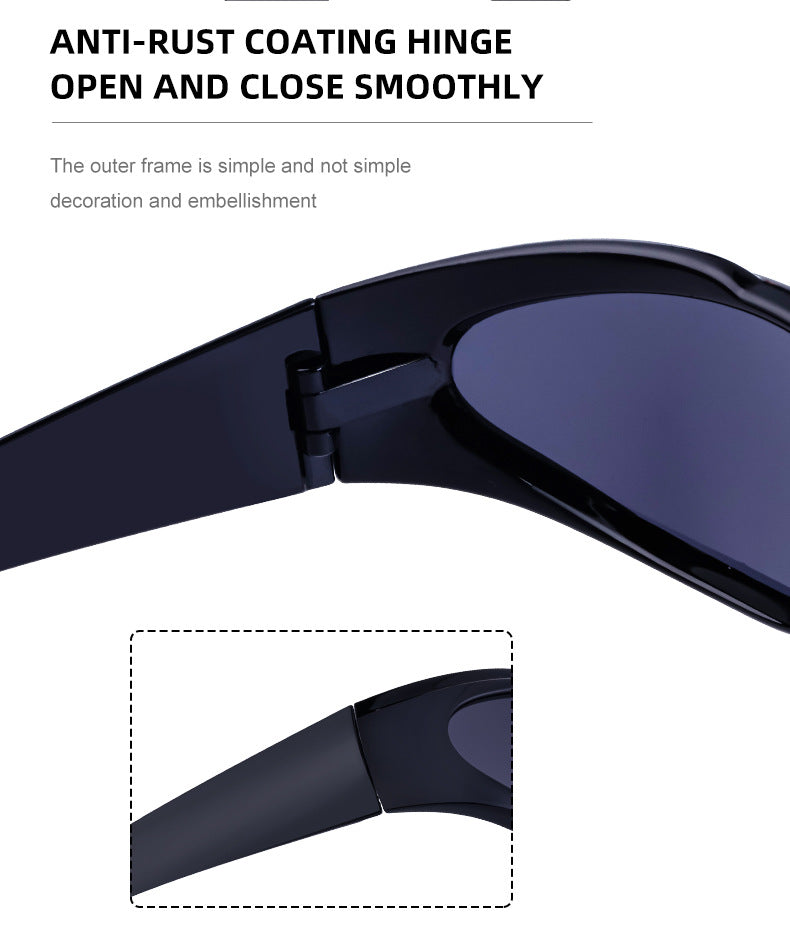 European and American Sports Windproof Cycling Sunglasses for Men and Women Sun Protection Personality Y2K Millennium Sunglasses Glasses Glasses