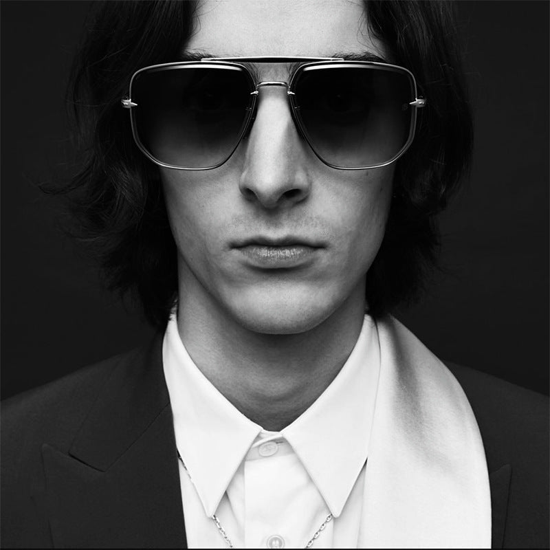 Fashion Double Bridge Sunglasses for Men UV Protection Driving Diamond Cut Edge Sunscreen Sunglasses for Women Wholesale