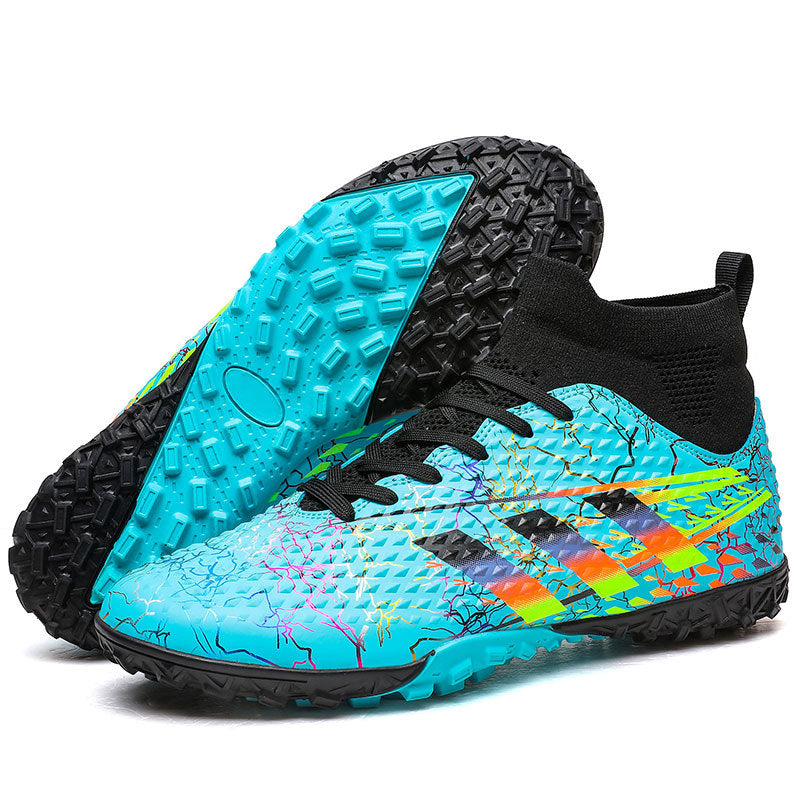 New high-top soccer shoes for men and women AG Spike TF Broken Nail Youth Student Grassland Competition Training Shoes