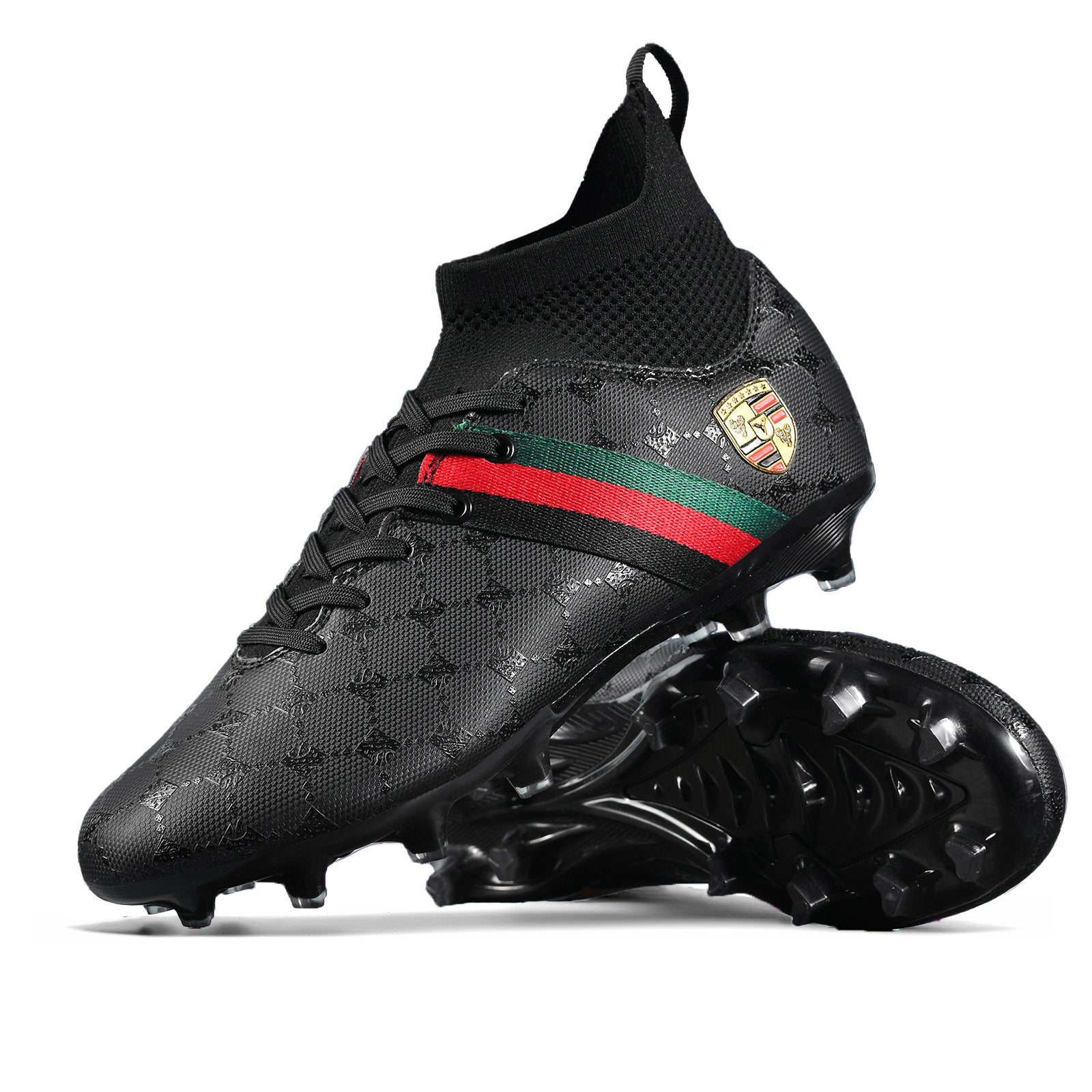 Hot-selling High-top Soccer Shoes tf Artificial Grass with Broken Nails AG Nail Leather Foot Men's and Women's Children's Youth Student Training Shoes