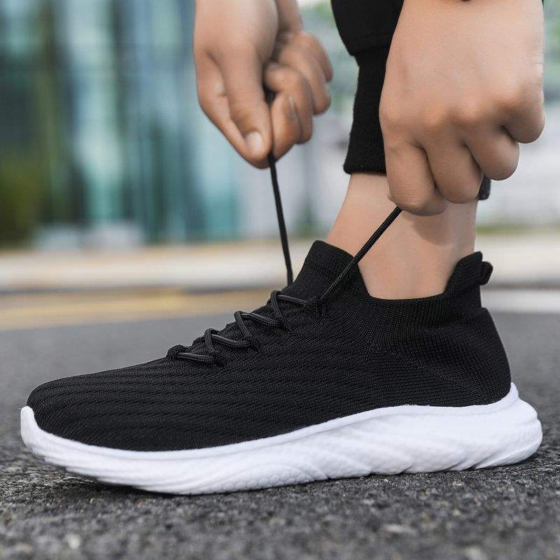 Summer Breathable Sports Versatile Popcorn Flyknit Summer Casual Mesh Sneakers Sports Shoes Student Running Shoes