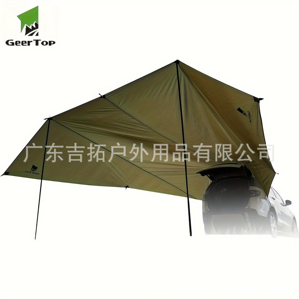 Extra Large Space Car Rear Canopy Outdoor Camping Multi-Person Sunshade Rainproof Sunscreen Tarp Butterfly Canopy
