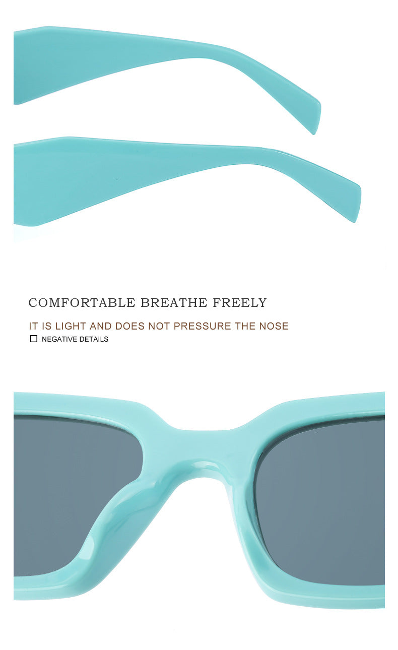 Irregular Square Frame Sunglasses for Women Trendy European and American Fashion Small Frame Wide Leg Sunglasses UV Protection sunglasses