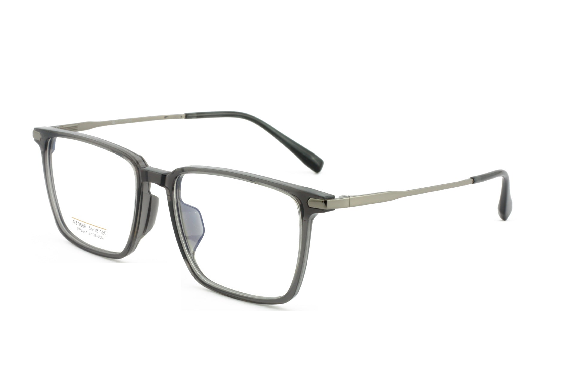 Commuting Casual Glasses Frame Half Titanium Men's Women's Glasses Frame Plain Frame Metal Frame Myopia Versatile Large Frame