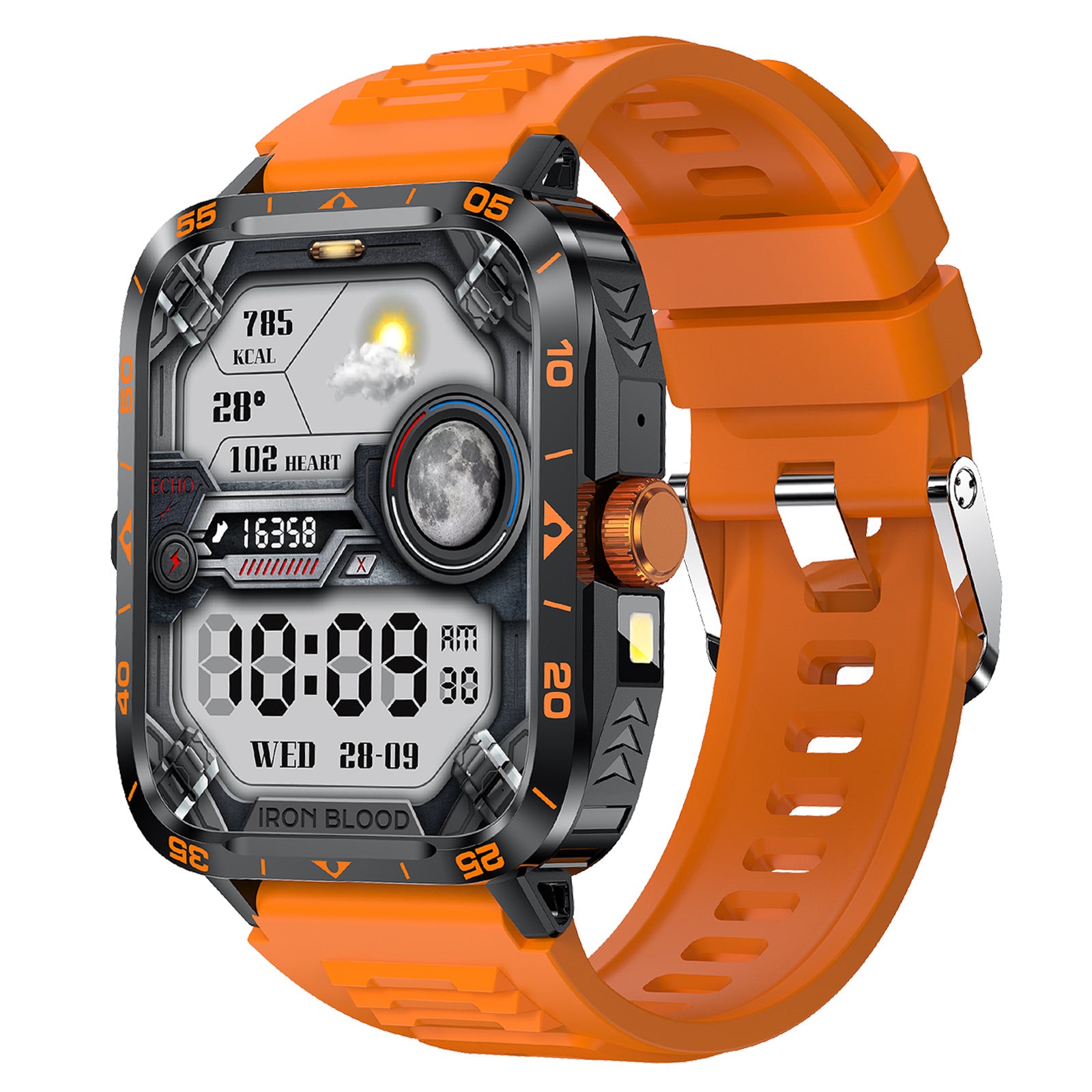 ZW59Smart Watch Bluetooth Call True Heart Rate Step Sleep Monitoring Blood Pressure Message Reminder Flashlight Sports