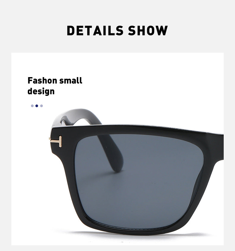 European and American Fashion T Word box sun protection sunglasses for women with a high-end feel ins Korean style sunglasses for men wholesale
