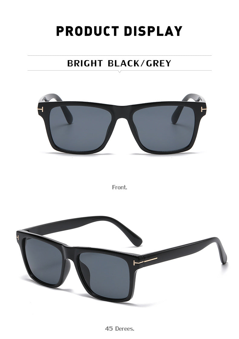 European and American Fashion T Word box sun protection sunglasses for women with a high-end feel ins Korean style sunglasses for men wholesale
