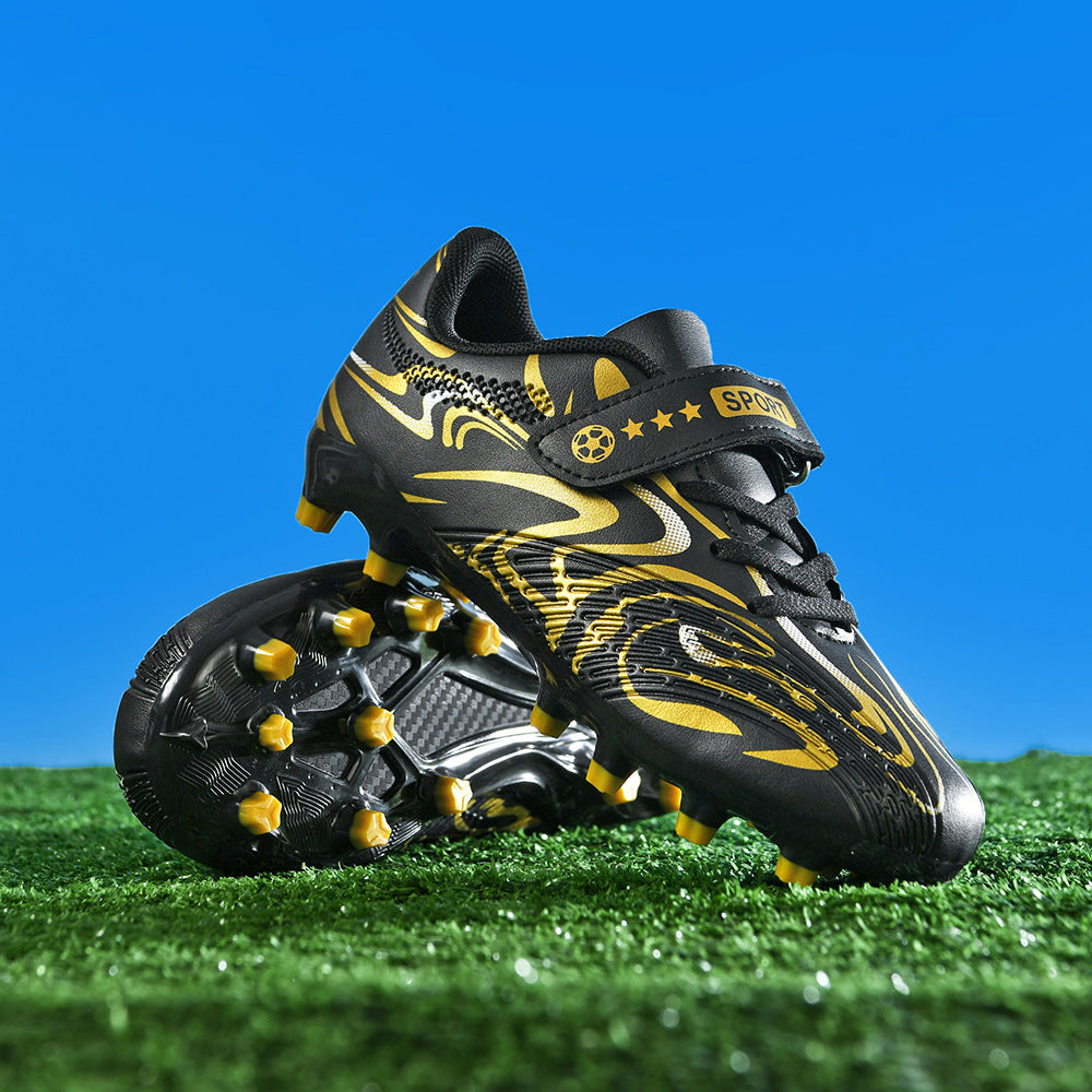 2025New Football Shoes for Men and Women, Medium and Large Children, Students, Long Spike Training Shoes, Youth Grass and Artificial Grass Field Sports