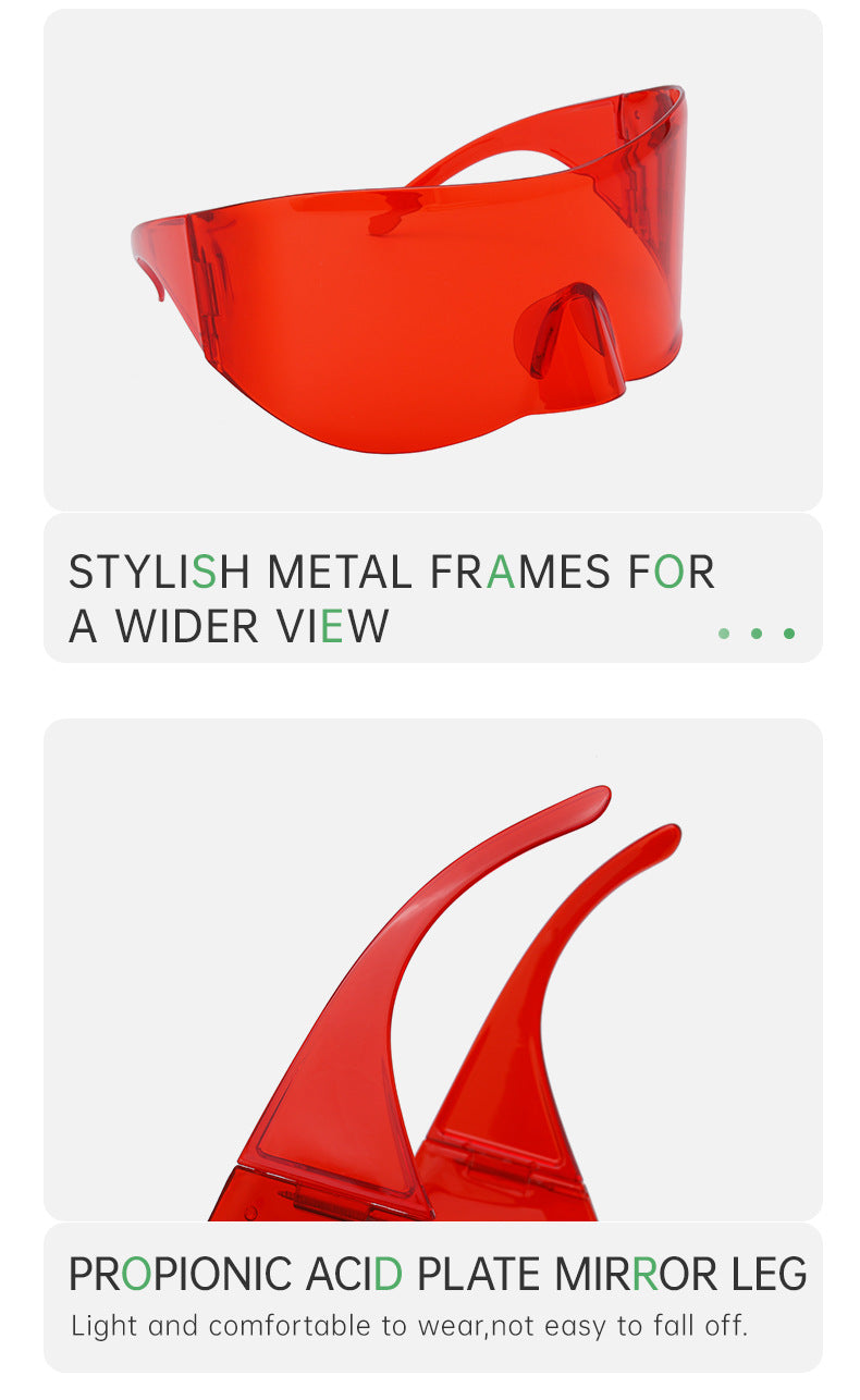 Outdoor Cycling Mercury Sunglasses for Women, European and American Style, Large Frame, Sun Protection Sunglasses for Men, Sports Windproof Glasses shades