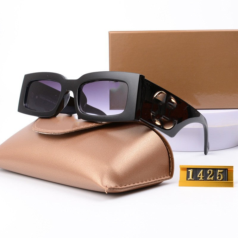 European and American New G Little Bee Sunglasses Square Frame Personality Women's Sunglasses Internet Celebrity Street Style Women UV400