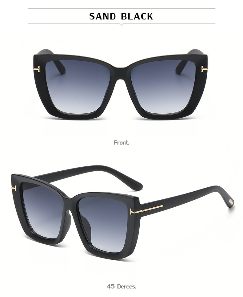 European and American Fashion Cat Eye Sunglasses for Women with High-end Feel Korean Style T Fashionable Sunglasses for Women Wholesale