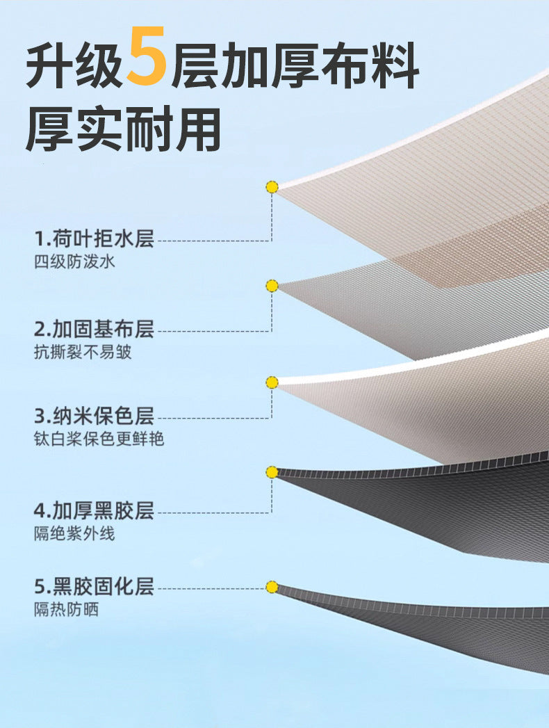 Canopy Tent Outdoor Camping Hexagonal Black Coated Silver Tarp Awning Camping Picnic Equipment Large Size Canopy