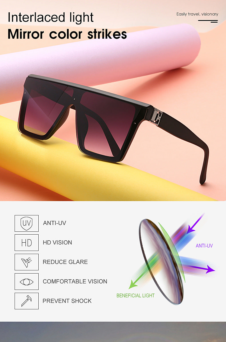 2025New Fashion Sunglasses for Women, Internet Celebrity Style, Large Square Frame Sunglasses for Men, Trendy sunglasses