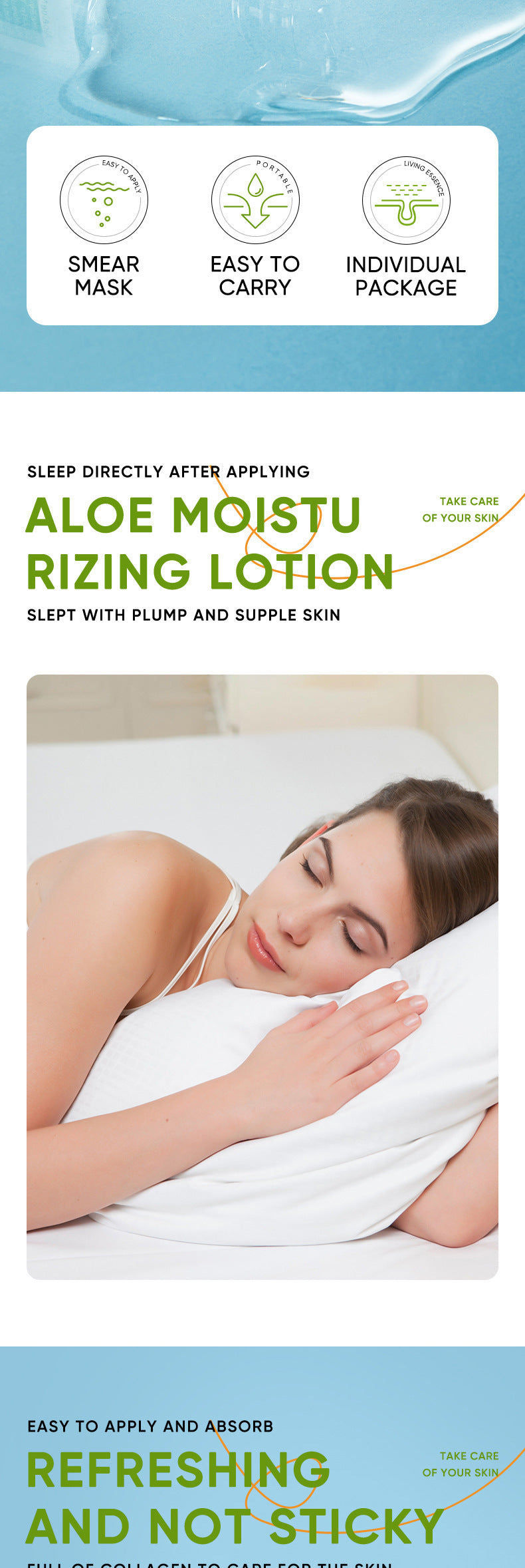 Full English Aloe Lotion500ml SADOER Moisturizing Large Capacity Lotion  Foreign Trade Wholesale