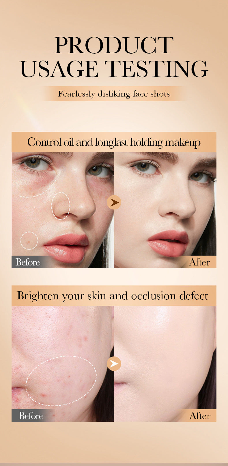 Light Sensing Cushion Compact SADOER Moisturizing and Light BB Cream Concealer Foundation  Wholesale