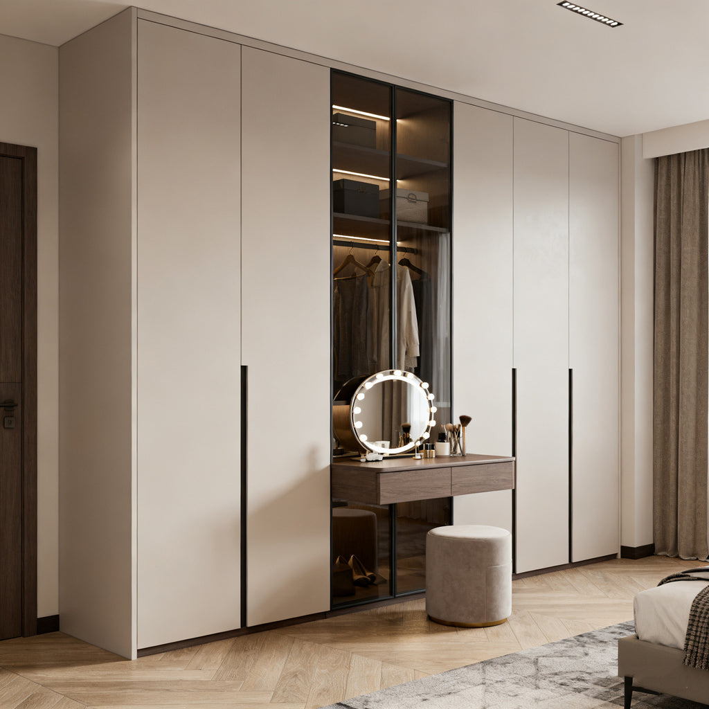 Custom Aluminum Alloy Wardrobe for Whole House, Large Capacity Modern Simple Storage for Home Bedroom, Integrated Storage from Factory Source