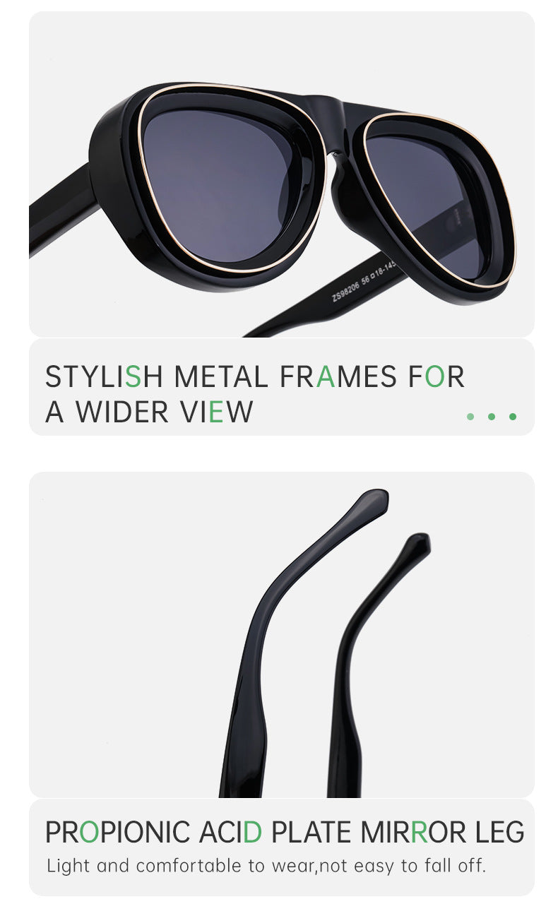 European and American Toad Sunglasses for Men, High-End Pilot Sunglasses, Men's Driving Sun Protection Glasses sunglasses