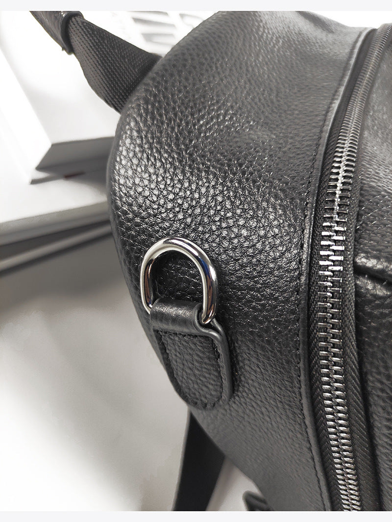 Anti-theft Backpack for Women Genuine Leather Travel Backpack with Fingerprint Unlock Versatile Casual Large Capacity Shoulder Bag