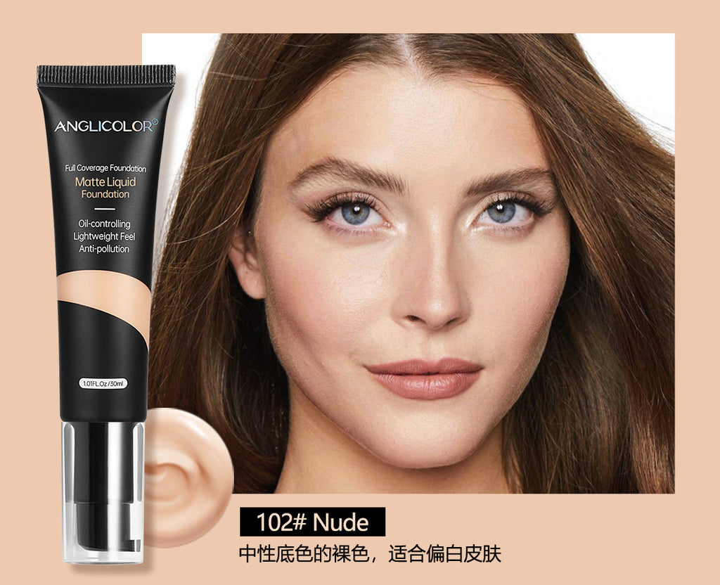 Anglicolor Hot-selling Foundation Liquid Concealer Long-lasting Non-cakey Oil Control Hydrating Foundation Cream