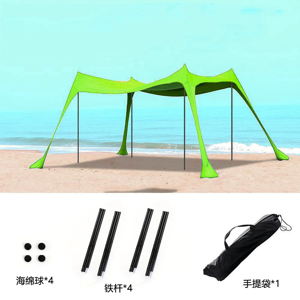 Outdoor Lawn Beach Lycra Canopy Tent Portable Lawn Camping Fishing Tent Outdoor Sun Protection Cooling Shade