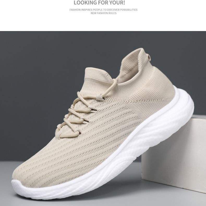 Summer Breathable Sports Versatile Popcorn Flyknit Summer Casual Mesh Sneakers Sports Shoes Student Running Shoes