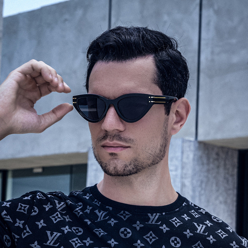 New European and American style personality cat-eye UV protection sunglasses for women ins Small Frame Sunglasses Eyewear Trendy Wholesale