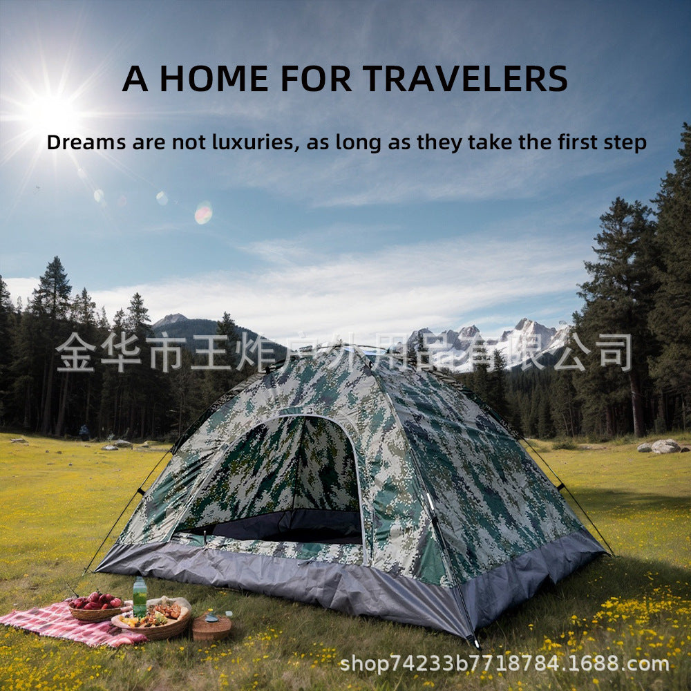 Camouflage Tent Outdoor Camping Training Camping Setup Tent2People Tent Leisure Equipment Export