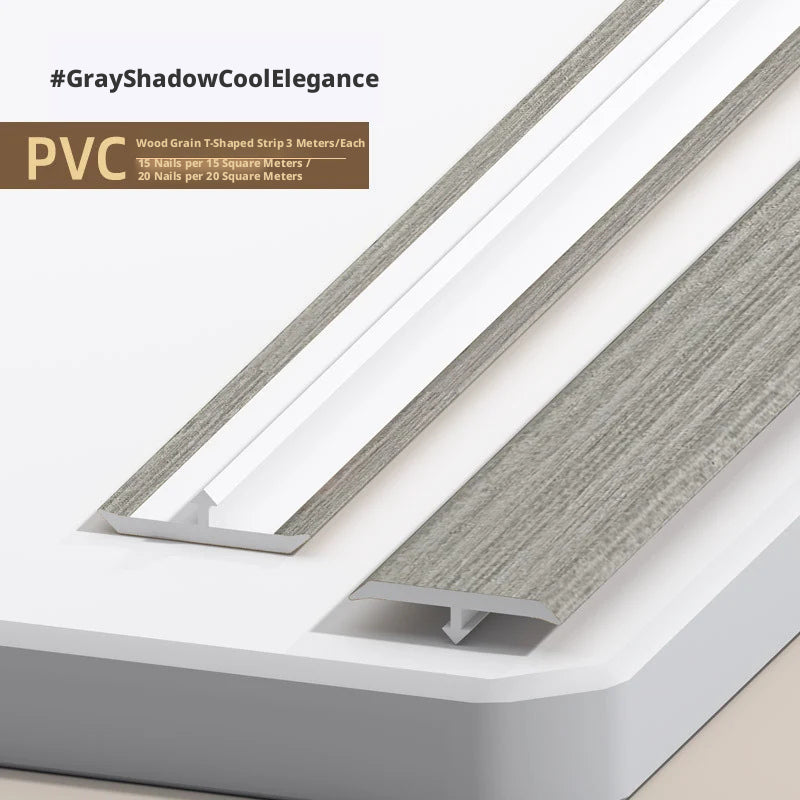 PVC trim in gray shadow color, featuring a sleek design and modern finish.