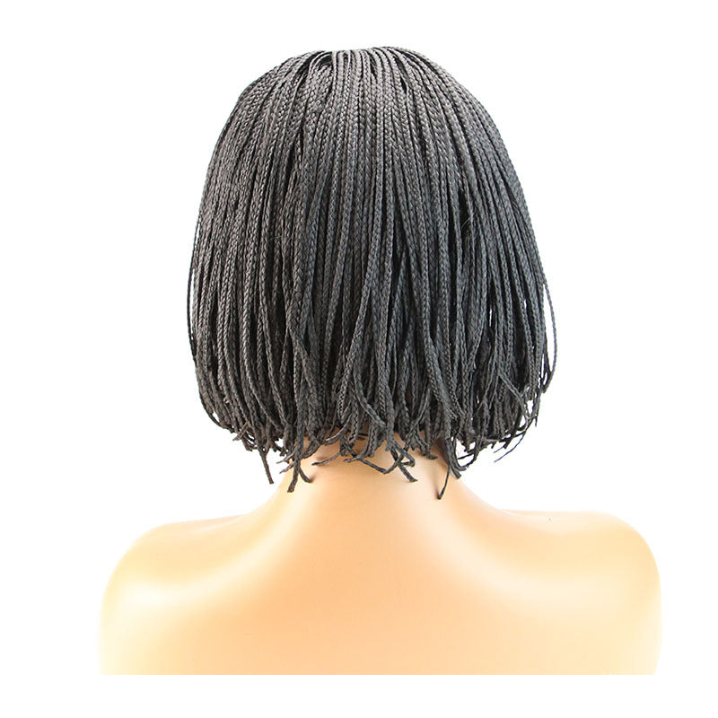 Factory In-Stock African Drawstring Braided Bob Wig Ice Silk Headband Bob headband Braid Wigs