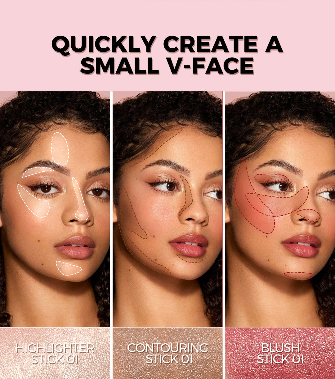 Highlight Contour Stick Concealer Natural Contouring All-in-One Highlight Blush Stick Wholesale