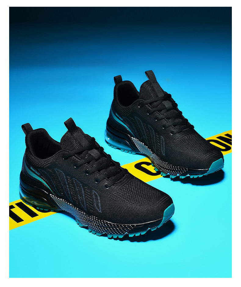 Casual sports men's shoes for teenagers, breathable fly-knit mesh shoes2025Summer Large Size Versatile Cushioned Shock Absorption Running Shoes