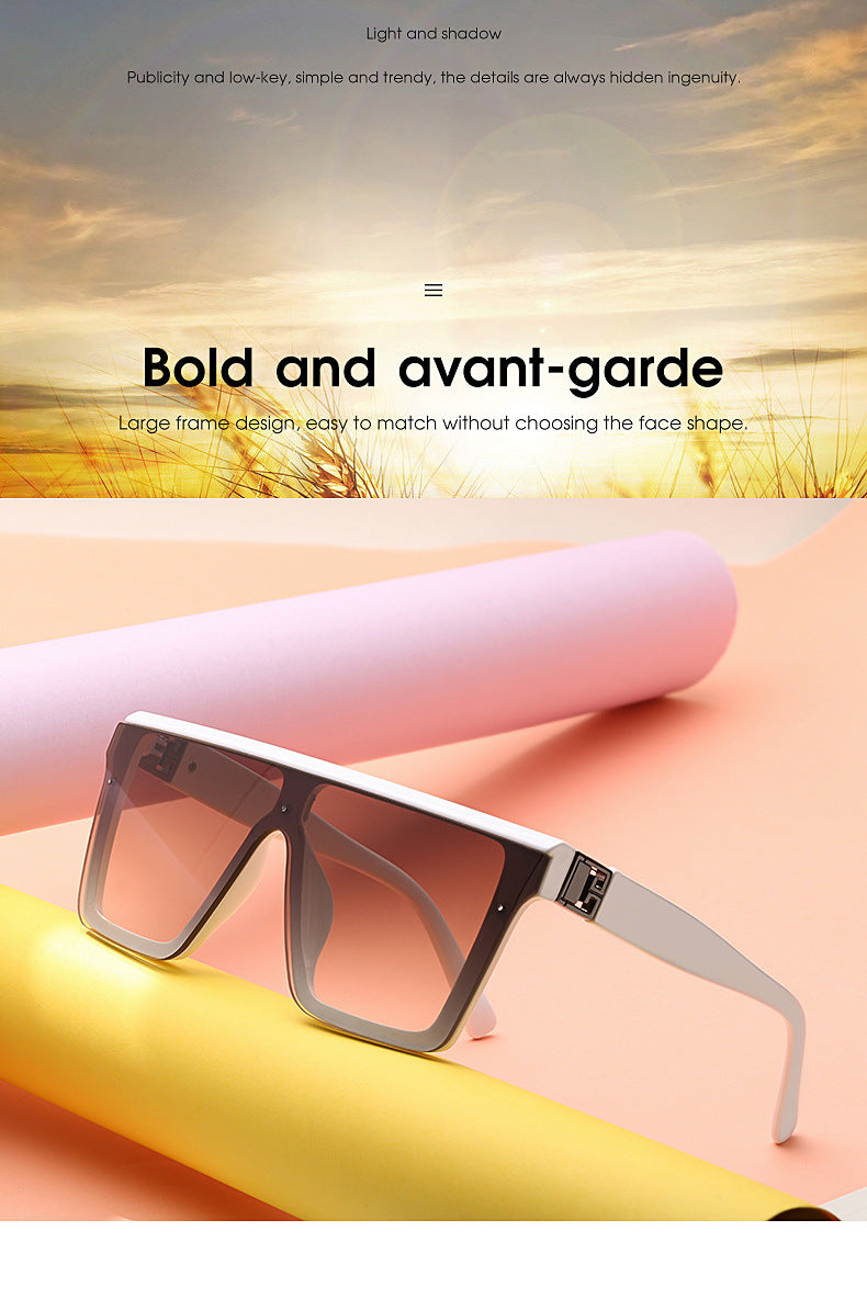 2025New Fashion Sunglasses for Women, Internet Celebrity Style, Large Square Frame Sunglasses for Men, Trendy sunglasses