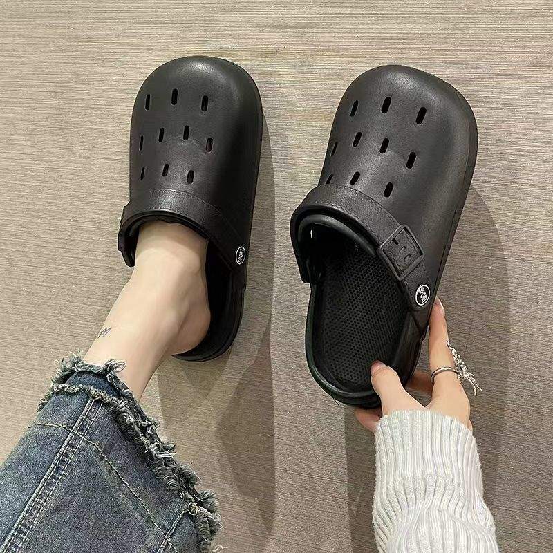 Versatile Women's Sandals for Outdoor Wear, Student Height Increasing Beach Sandals EVA All-in-One Two-Wear Casual Sandals24Summer Personality