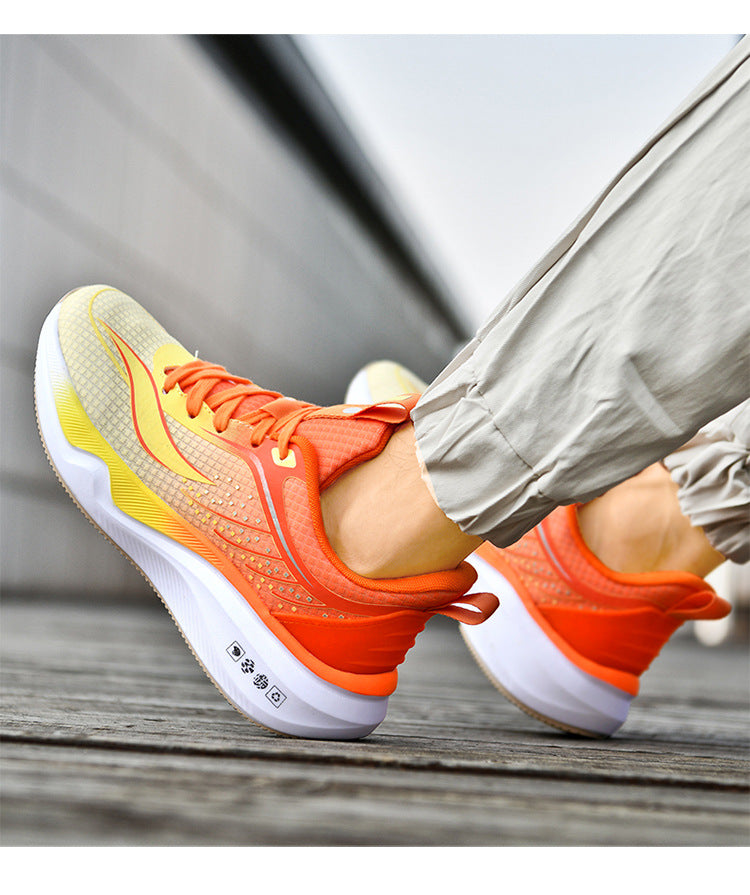 Spring and summer new style comfortable breathable running shoes racing soft sole shock-absorbing youth boys' wear-resistant non-slip sports shoes