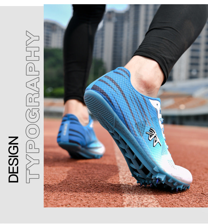 New Track and Field Spikes Men's Full Palm Carbon Plate7Student Physical Education Training Running Shoes for Long Jump and Middle Distance Running for Women