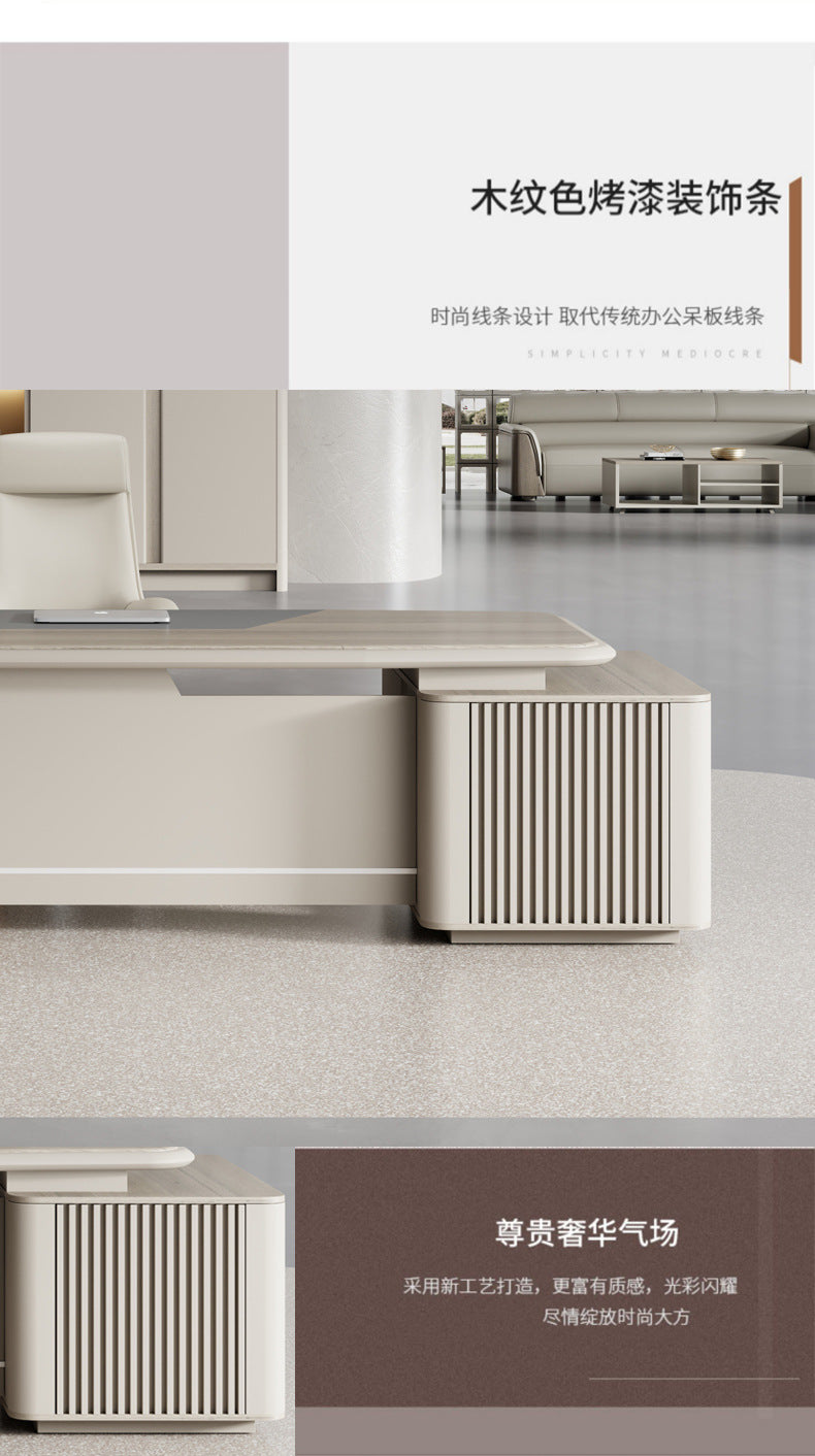 Painted Executive Desk Large Desk President Leader Chairman Manager Office Simple Modern Office Desk and Chair Set