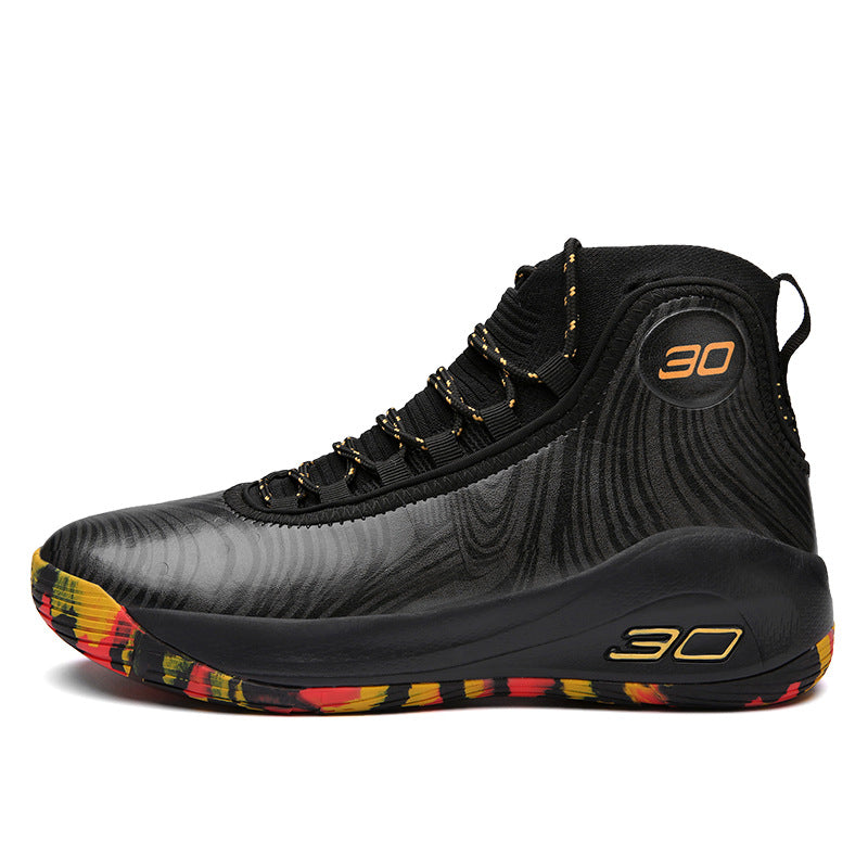 2025New Youth Support Shock Absorption Wear-Resistant Non-Slip Sports Shoes Men's fashion Soft and plaid Basketball Shoes