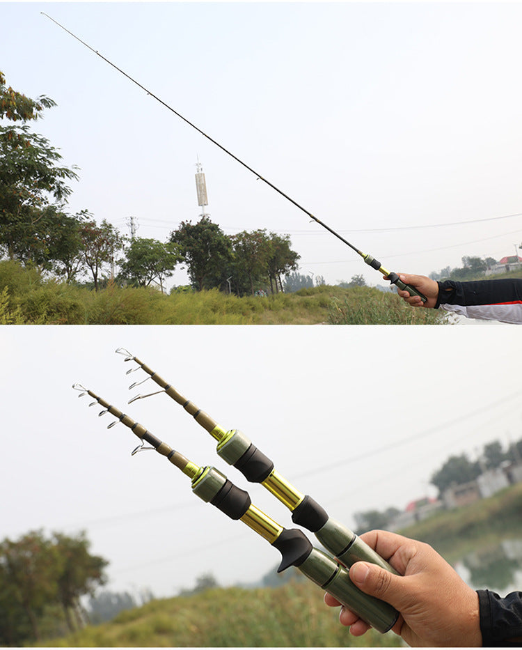 Ultra Short Mini Micro Rod Telescopic Lure Rod Portable Multi-Section UL Stream Mouth Rod Micro Lure Rod