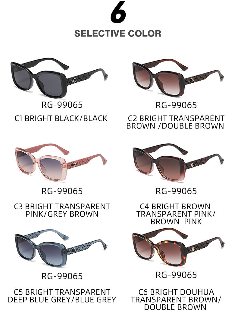 2025New European and American Fashion Large Frame Cat Eye Sunglasses for Women High-end Sun Protection Sunglasses for Women Trendy sunglasses