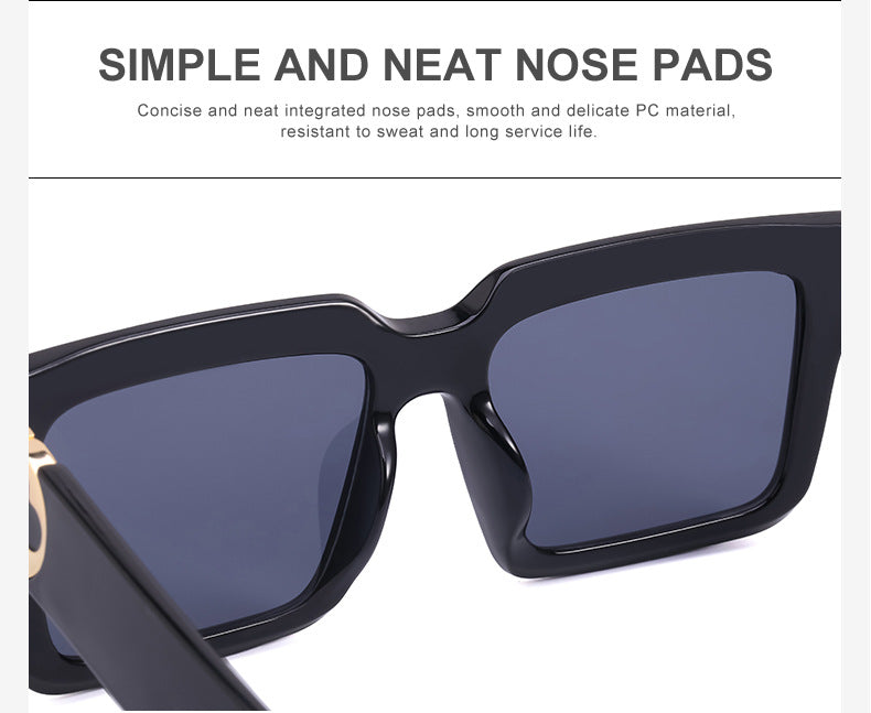 20252024 New Rich Man Sunglasses Men Trendy High-end Square Frame Sunglasses Men Glasses sunglass