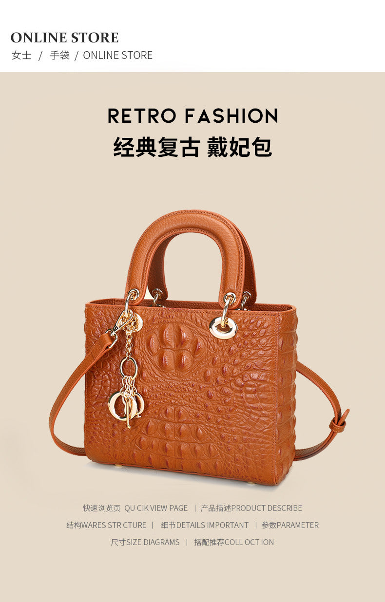 Source Factory New Fashion Classic Retro Tote Handbag Versatile Shoulder Trendy Women's Bag