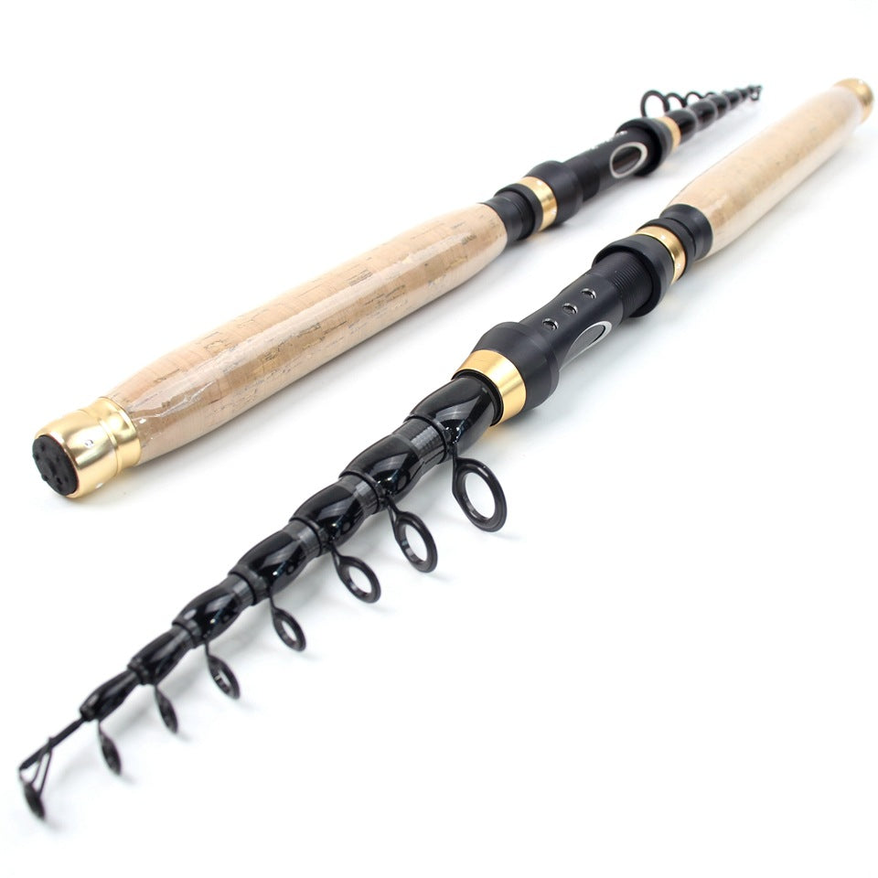 Manufacturer Wholesale Retractable Lure Rod Short Section Portable Small Sea Rod Wooden Handle Light Casting Rod Fishing Rod New Product