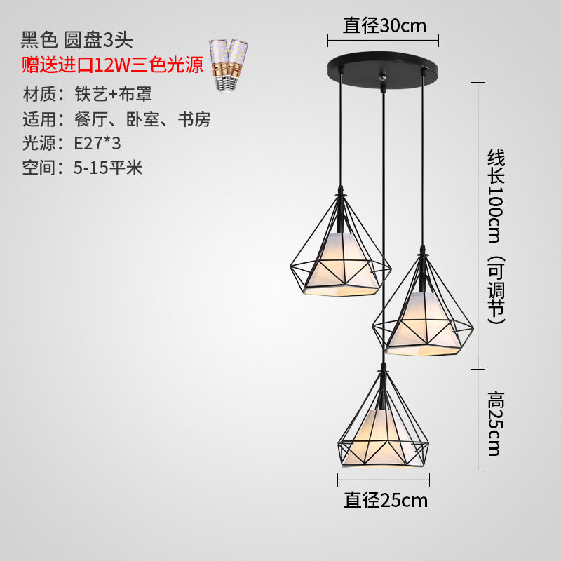 Restaurant Chandelier Three-Head Light Luxury Lighting Modern Simple Dining Table Bar Counter led Long Strip Dining Room Light2025New Year